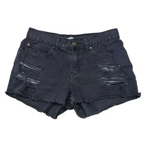 BILLABONG Black Distressed Jean Short Size 26
